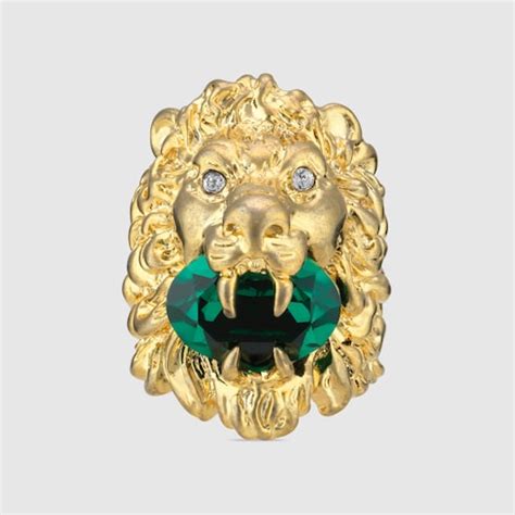 lion ring gucci